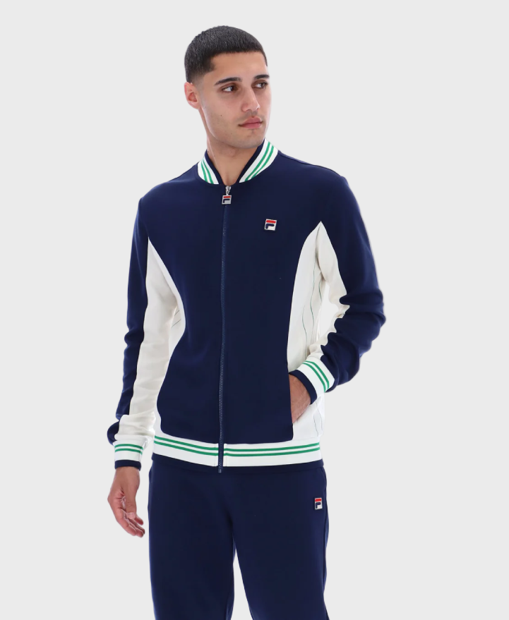 FILA Settanta Baseball Track Jacket - FILA Navy/Gardenia/FILA Red