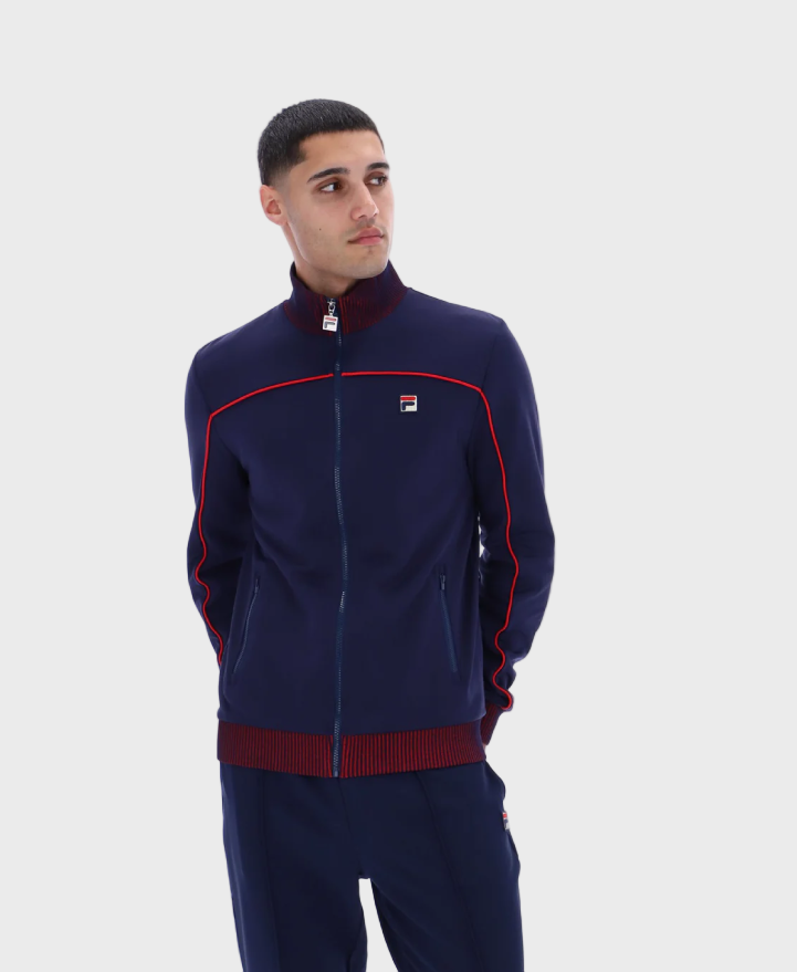 FILA Zayn Lenticular Track Top - FILA Navy/Red