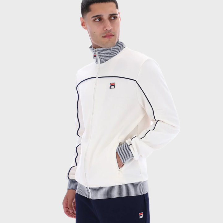 FILA Zayn Lenticular Track Top - Gardenia/FILA Navy
