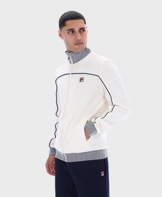 FILA Zayn Lenticular Track Top - Gardenia/FILA Navy