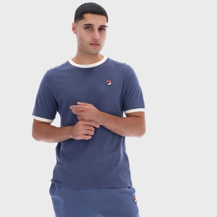 Fila Marconi Ringer T-Shirt - Vintage Indigo/Gardenia
