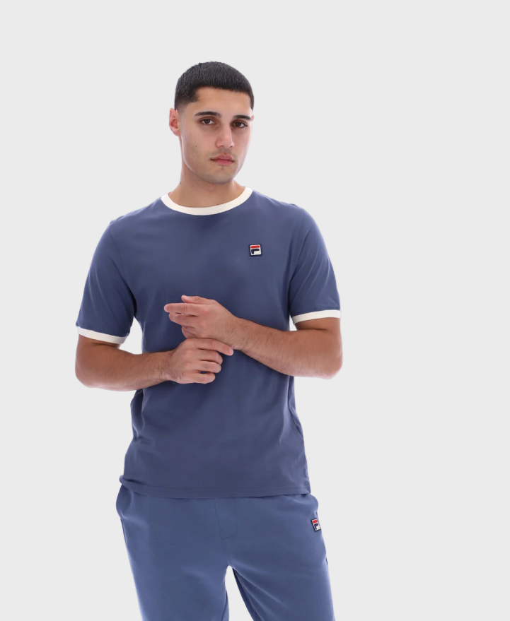 Fila Marconi Ringer T-Shirt - Vintage Indigo/Gardenia