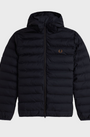 Fred Perry J8553 Hooded Insulated Jacket 184 Black