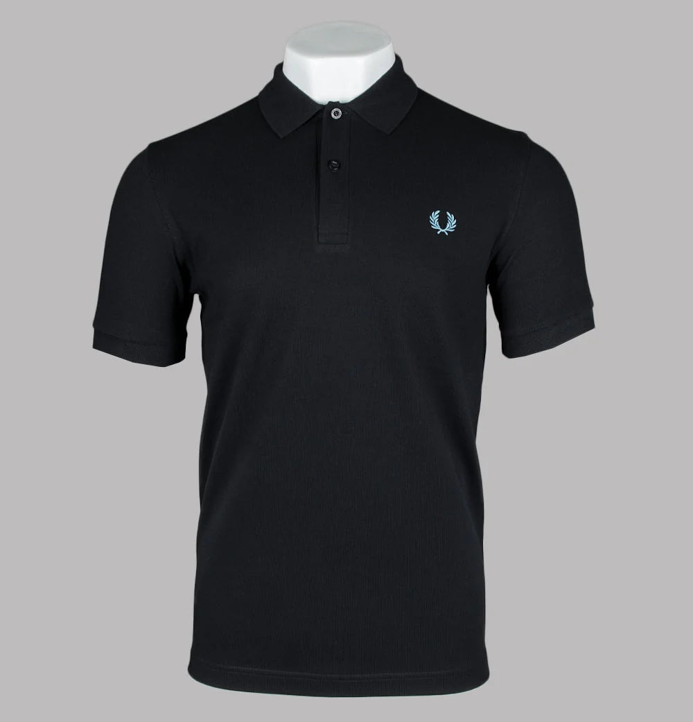 FRED PERRY M6000 PLAIN FRED PERRY POLO SHIRT V43 BLACK/OCEAN