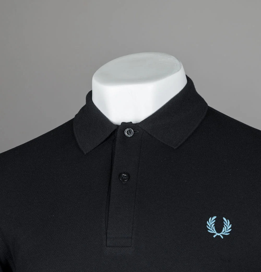 FRED PERRY M6000 PLAIN FRED PERRY POLO SHIRT V43 BLACK/OCEAN
