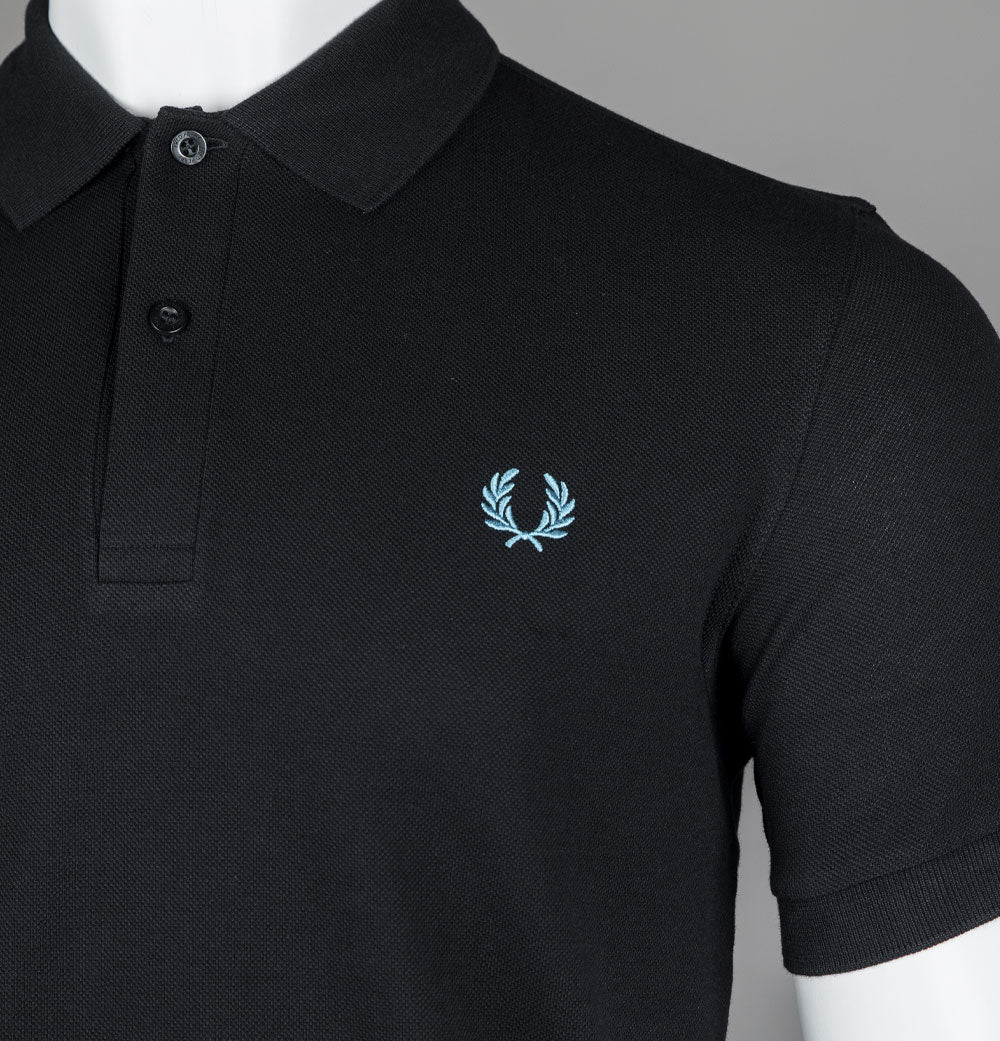 FRED PERRY M6000 PLAIN FRED PERRY POLO SHIRT V43 BLACK/OCEAN