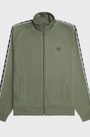 Fred Perry J4620 Taped Track Jacket Z50 Laurel Wreath Green/Black