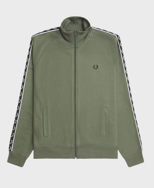 Fred Perry J4620 Taped Track Jacket Z50 Laurel Wreath Green/Black