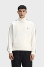 Fred Perry J5557 Contrast Tape Track Jacket - 42A Ecru/Burn Tobacco