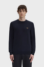 Fred Perry K9601 Classic Crew Neck Jumper - 795 Navy