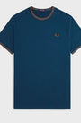 Fred Perry M1588V Twin Tipped T-Shirt Z48 Dark Petrol/Shaded Stone