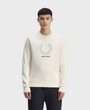 Fred Perry M1769 Outline Laurel Wreath Sweatshirt - 560 Ecru