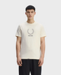 Fred Perry M1776 Outline Laurel Wreath T-Shirt - 560 Ecru