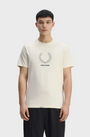Fred Perry M1776 Outline Laurel Wreath T-Shirt - 560 Ecru