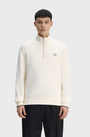 Fred Perry M3574 Half Zip Sweatshirt - 46A Ecru/Tennis Ball Yellow/Anchor Yellow
