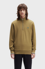 Fred Perry M3574 Half Zip Sweatshirt - Z60 Shaded Stone/Ecru