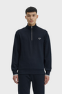 Fred Perry M3574 Quarter Zip Sweat Shirt - 608 Navy