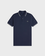 Fred Perry M3600 Twin Tipped Polo Shirt - Z47 Dark Airforce/Light Ice