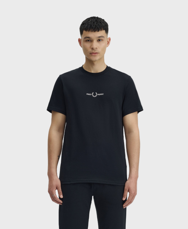 Fred Perry M4580 Embroidered T-Shirt - 102 Black