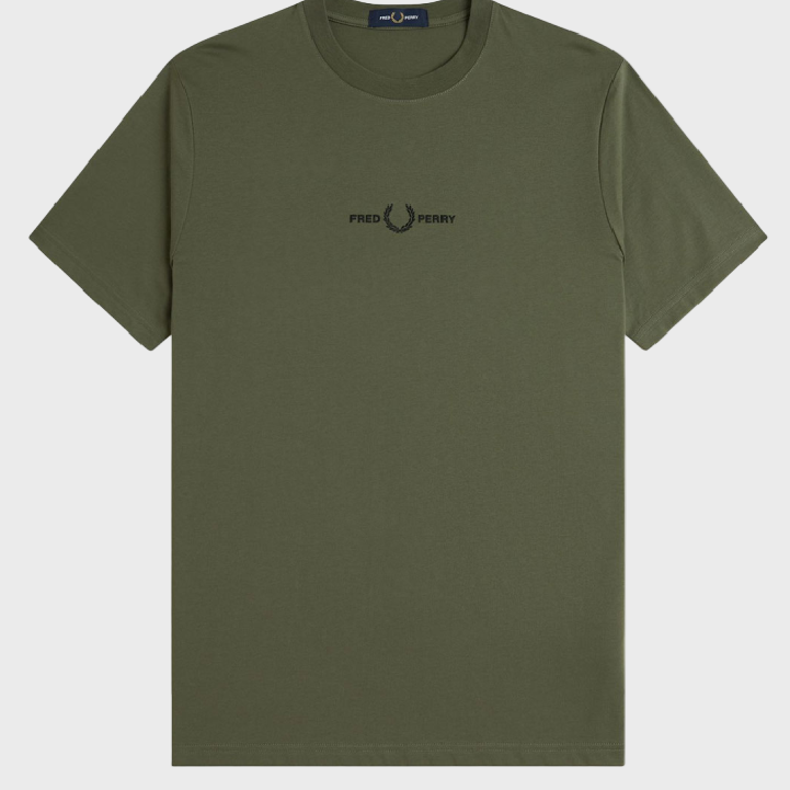 Fred Perry M4580 Embroidered T-Shirt W19 Laurel Wreath Green