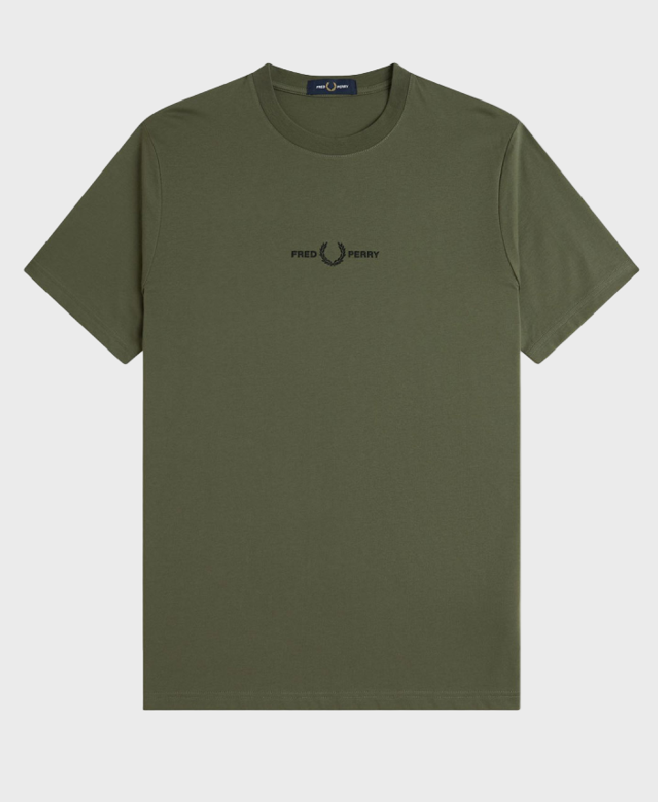 Fred Perry M4580 Embroidered T-Shirt W19 Laurel Wreath Green