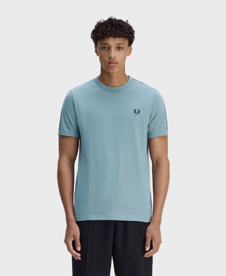 Fred Perry M4613 Contrast Tape Ringer T-Shirt - Z76 Stockport Blue/Navy