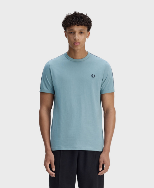 Fred Perry M4613 Contrast Tape Ringer T-Shirt - Z76 Stockport Blue/Navy
