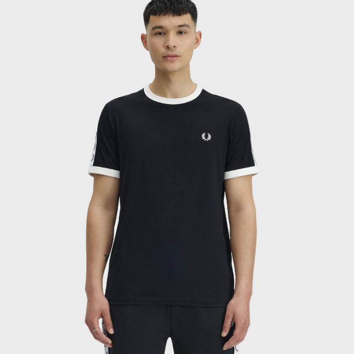 Fred Perry M4620 Taped Ringer T-Shirt - 102 Black