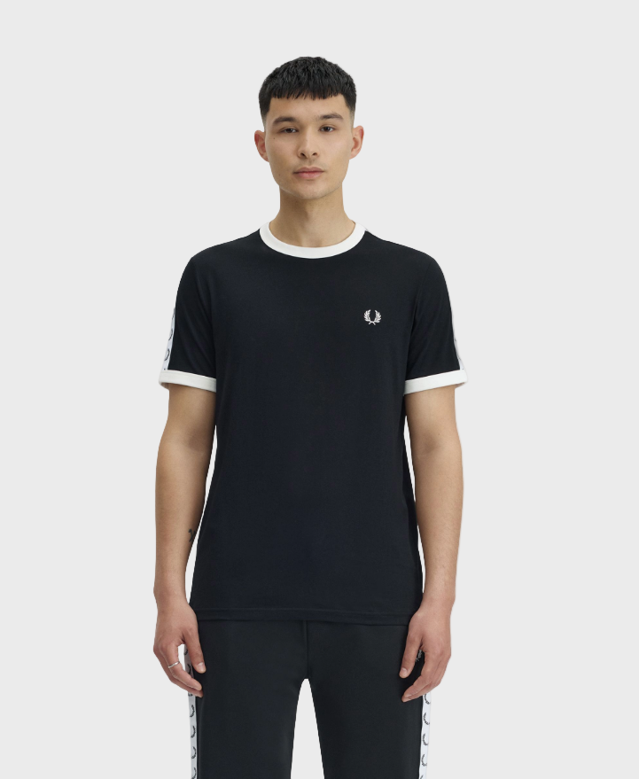 Fred Perry M4620 Taped Ringer T-Shirt - 102 Black