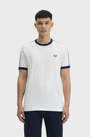 Fred Perry M4620 Taped Ringer T-Shirt - 129 Snow White