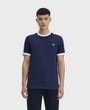 Fred Perry M4620 Taped Ringer T-Shirt - 266 Carbon Blue