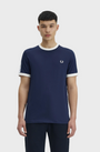 Fred Perry M4620 Taped Ringer T-Shirt - 266 Carbon Blue