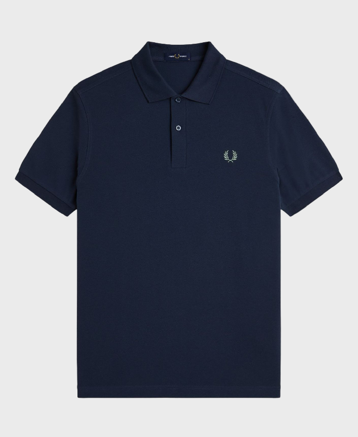 Fred Perry M6000 Plain Fred Perry Polo Shirt Z65 Dark Airforce/Bay Leaf