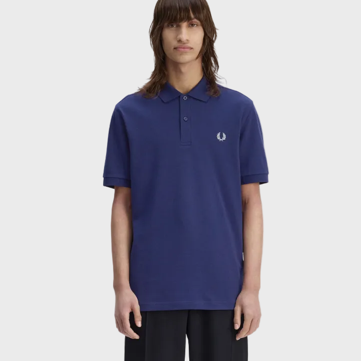 Fred Perry M6000 The Fred Perry Polo Shirt - 56A French Navy/Stockport Blue