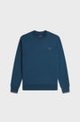 Fred Perry M735 Crew Neck Sweatshirt - Z48 Dark Petrol/Shaded Stone