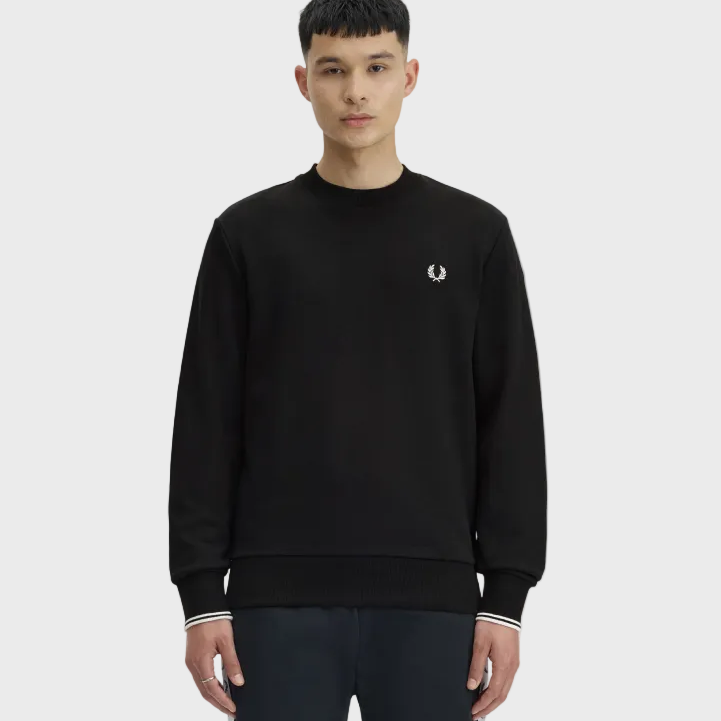 Fred Perry M7535 Crew Neck Sweatshirt - 184 Black