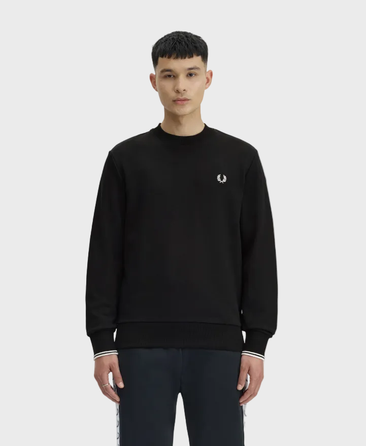 Fred Perry M7535 Crew Neck Sweatshirt - 184 Black