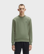 Fred Perry M7535 Crew Neck Sweatshirt - Z50 Laurel Wreath Green Black