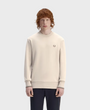 Fred Perry M7535 Crewneck Sweatshirt - 50A Warm Oat/Court Green/Burnt Tobacco