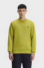 Fred Perry M7535 Crewneck Sweatshirt - 57A Tennis Ball Yellow/French Navy