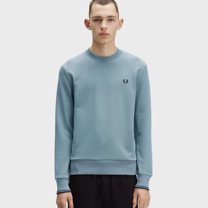 Fred Perry M7535 Crewneck Sweatshirt - Z56 Stockport Blue/Navy