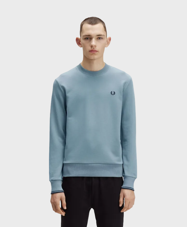 Fred Perry M7535 Crewneck Sweatshirt - Z56 Stockport Blue/Navy