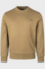 Fred Perry M7535 Crewneck Sweatshirt - Z60 Shaded Stone/Ecru