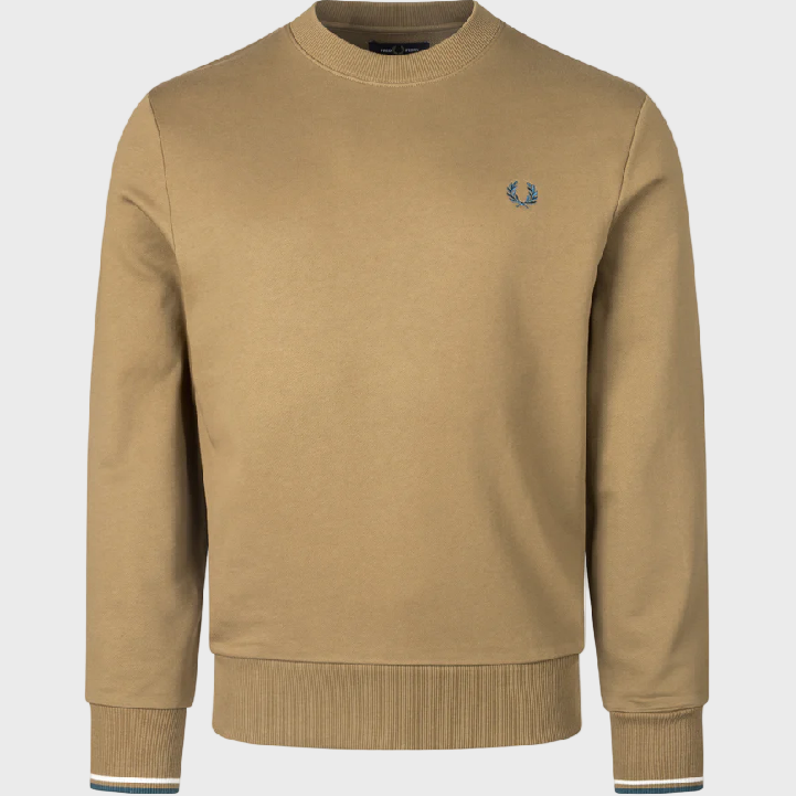 Fred Perry M7535 Crewneck Sweatshirt - Z60 Shaded Stone/Ecru
