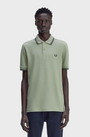 Fred Perry Polo Shirt M3600 Twin Tipped Polo Shirt - Z49 Bay Leaf/Dark Airforce