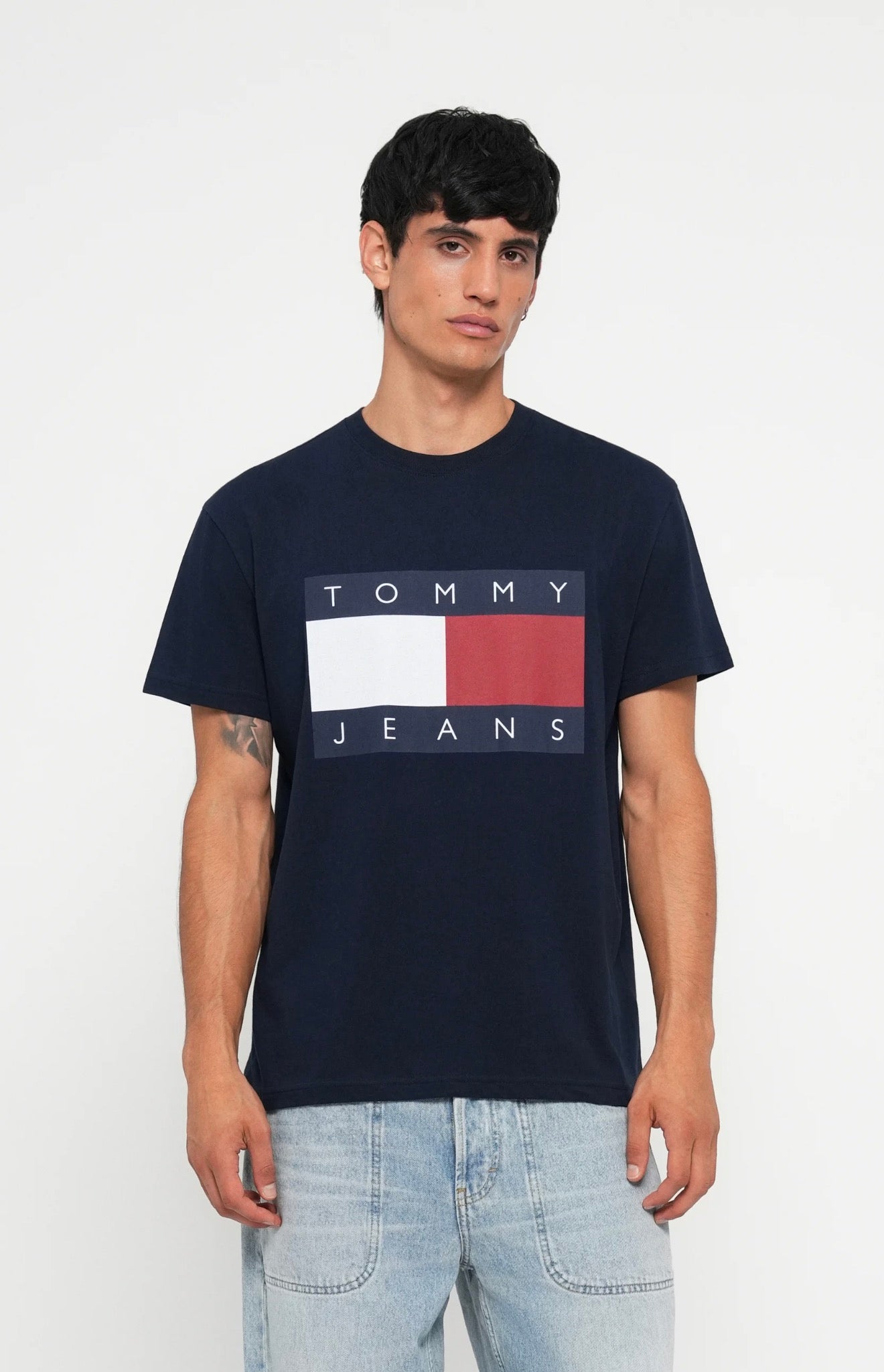 Tommy Jeans DM0DM22645C1G Big Flag T-Shirt - Dark Night Navy