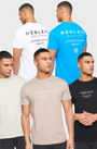 Henleys Henstack Logo Print T-Shirts (5 Pack) - Multi