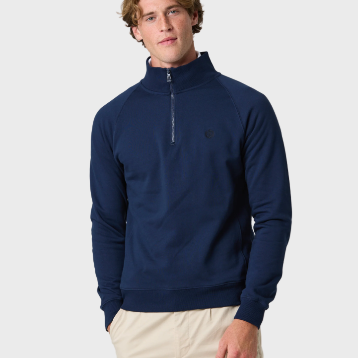Henri Lloyd Kinsale Quarter Zip Sweatshirt - Navy Blue