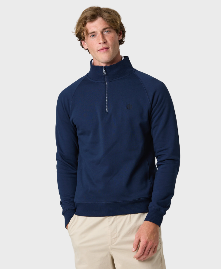 Henri Lloyd Kinsale Quarter Zip Sweatshirt - Navy Blue