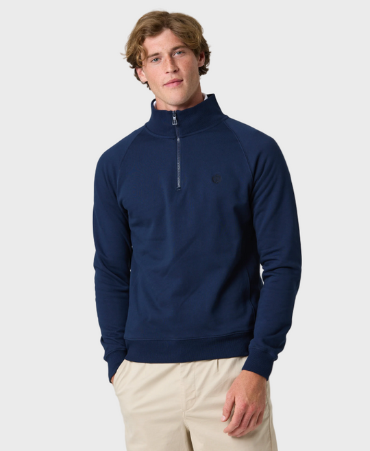 Henri Lloyd Kinsale Quarter Zip Sweatshirt - Navy Blue